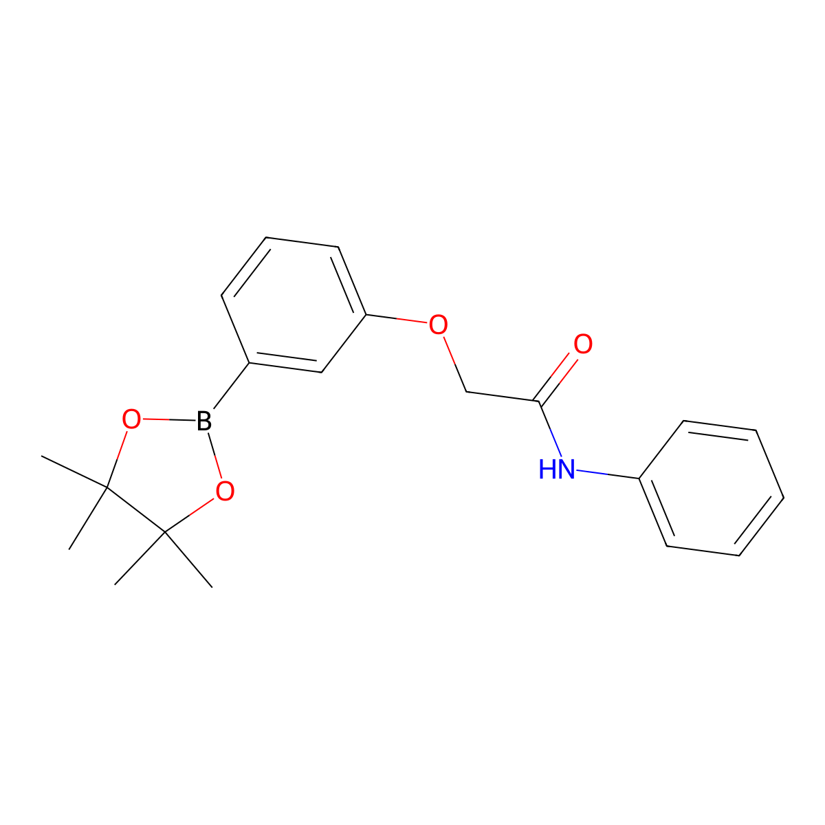 N-Phenyl-2-(3-(4,4,5,5-tetramethyl-1,3,2-dioxaborolan-2-yl)phenoxy)acetamide molecular structure, CAS 2057448-75-4