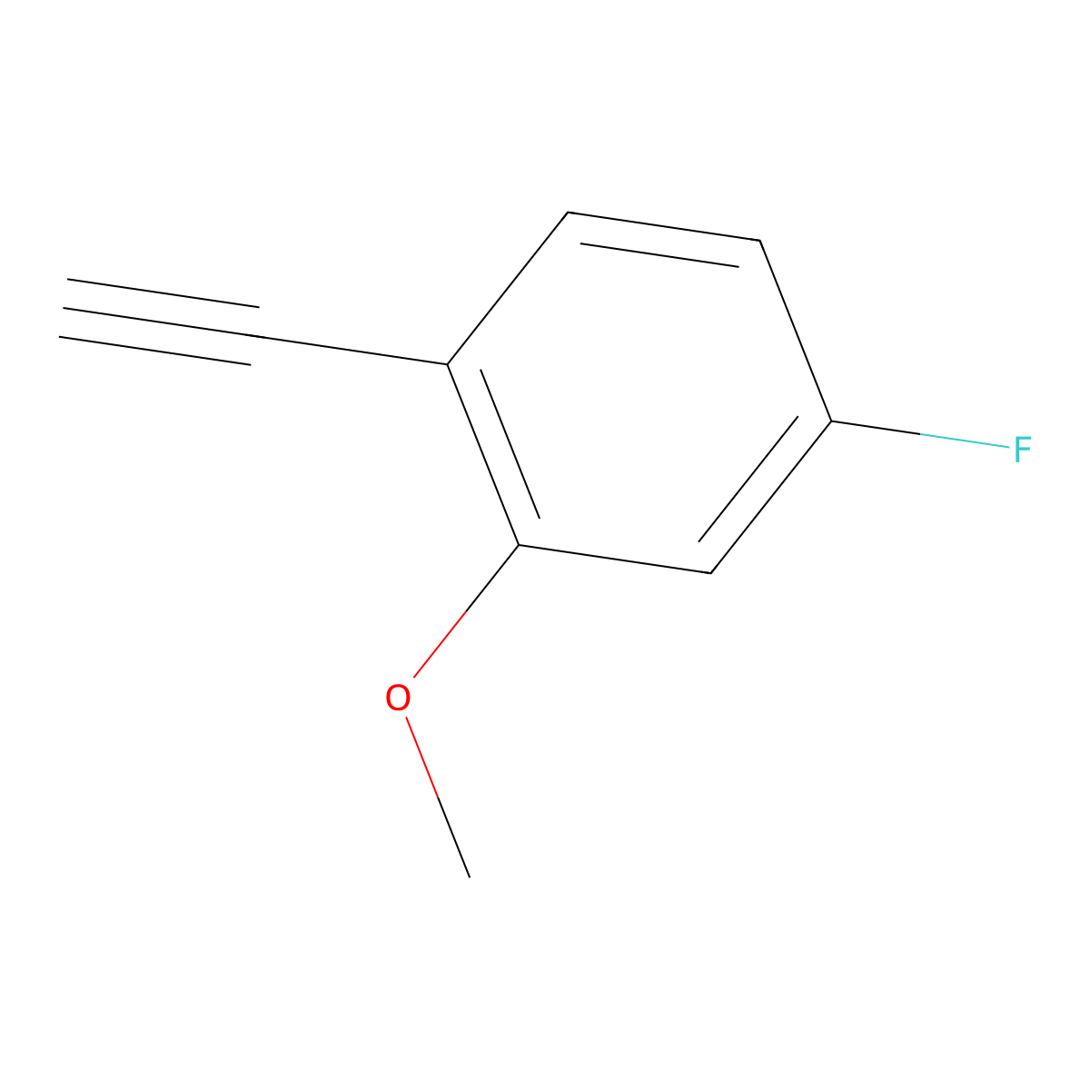 1-Ethynyl-4-fluoro-2-methoxybenzene molecular structure, CAS 2057456-69-4