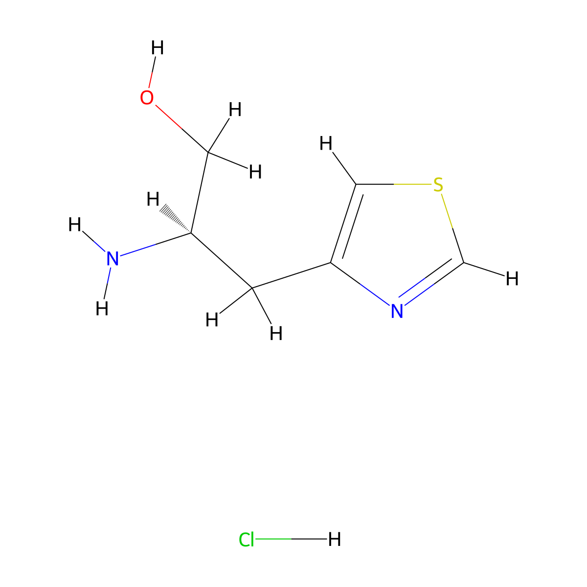 (R)-2-Amino-3-(thiazol-4-YL)propan-1-OL hydrochloride molecular structure, CAS 2057459-28-4