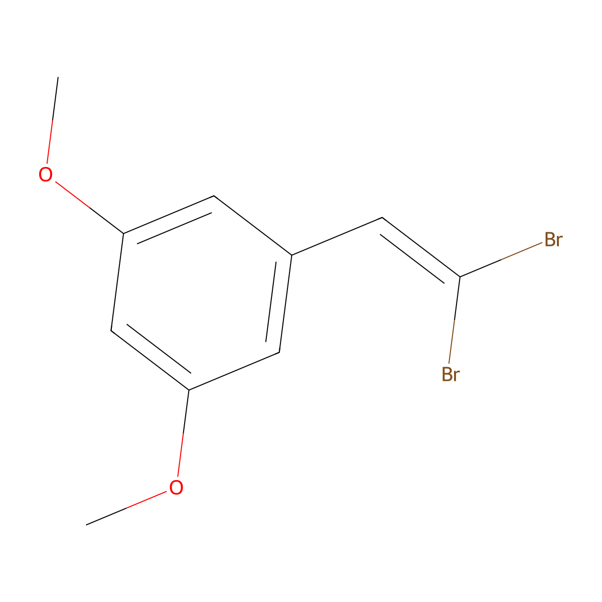 1-(2,2-Dibromoethenyl)-3,5-dimethoxybenzene molecular structure, CAS 205746-51-6