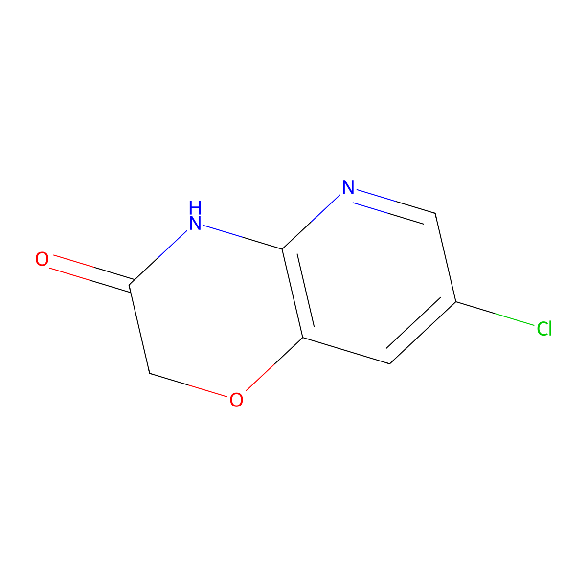 7-Chloro-2H-pyrido[3,2-b][1,4]oxazin-3(4H)-one molecular structure, CAS 205748-05-6