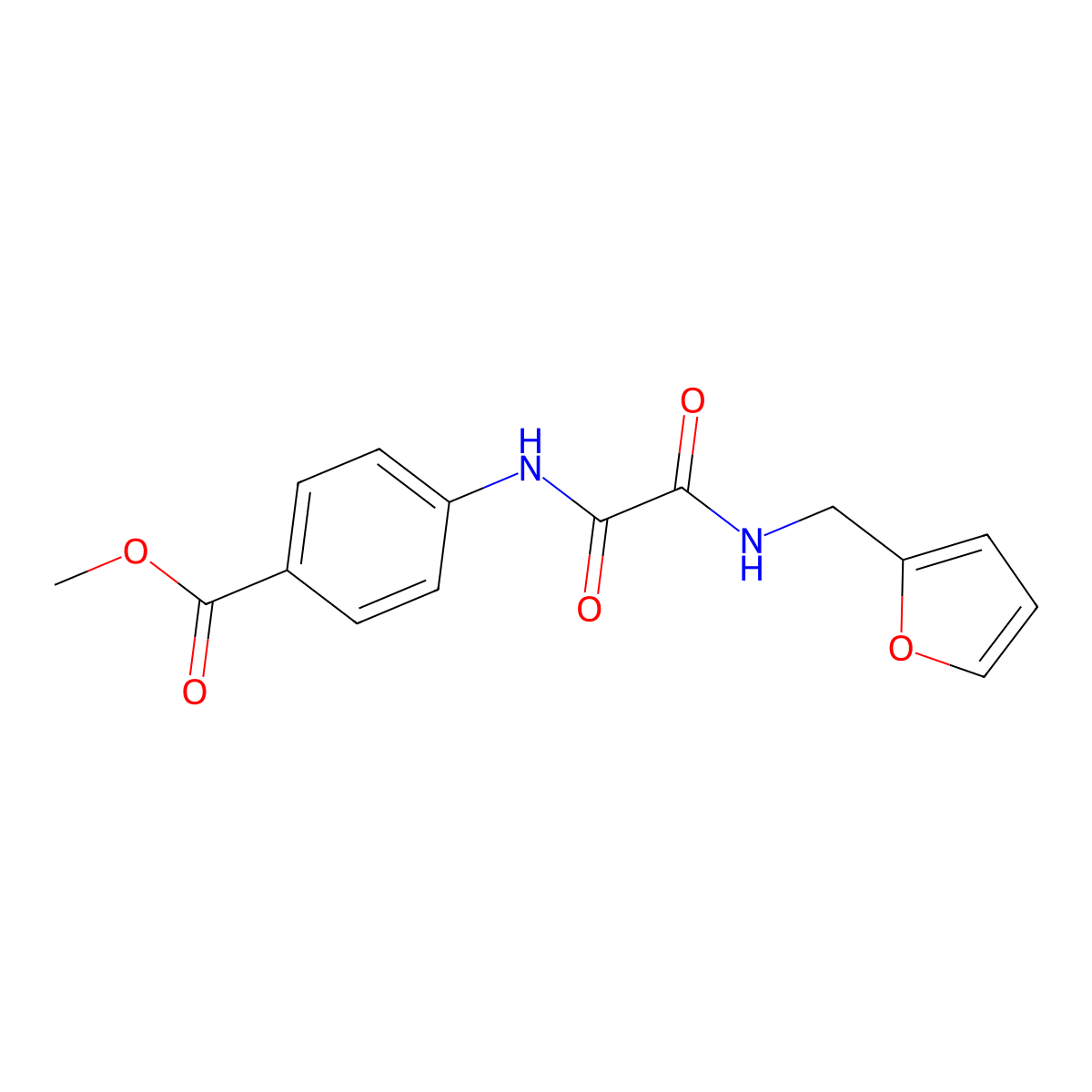 Methyl 4-(2-((furan-2-ylmethyl)amino)-2-oxoacetamido)benzoate molecular structure, CAS 205749-60-6