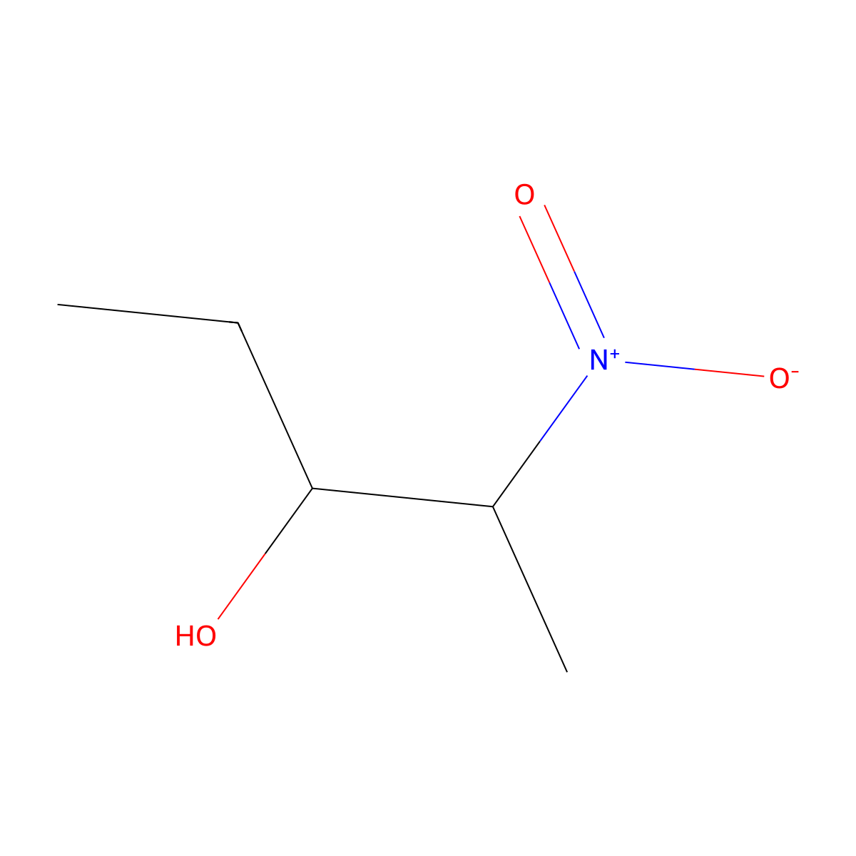 2-Nitro-3-pentanol molecular structure, CAS 20575-40-0