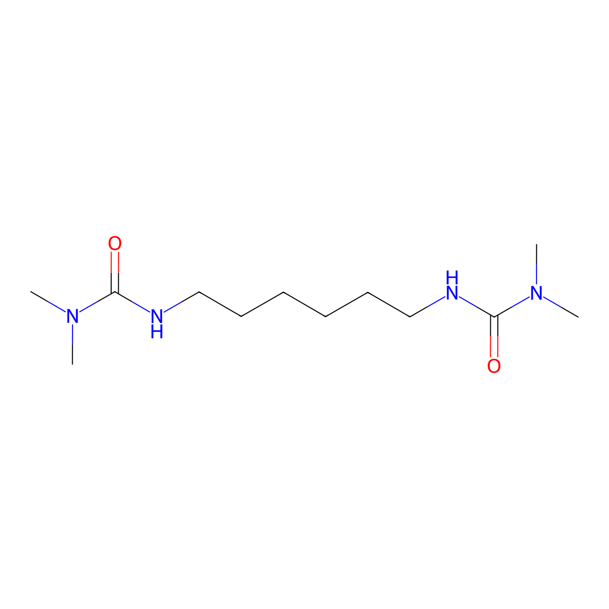 1,1'-Hexamethylenebis (3,3-dimethylurea) molecular structure, CAS 20575-76-2