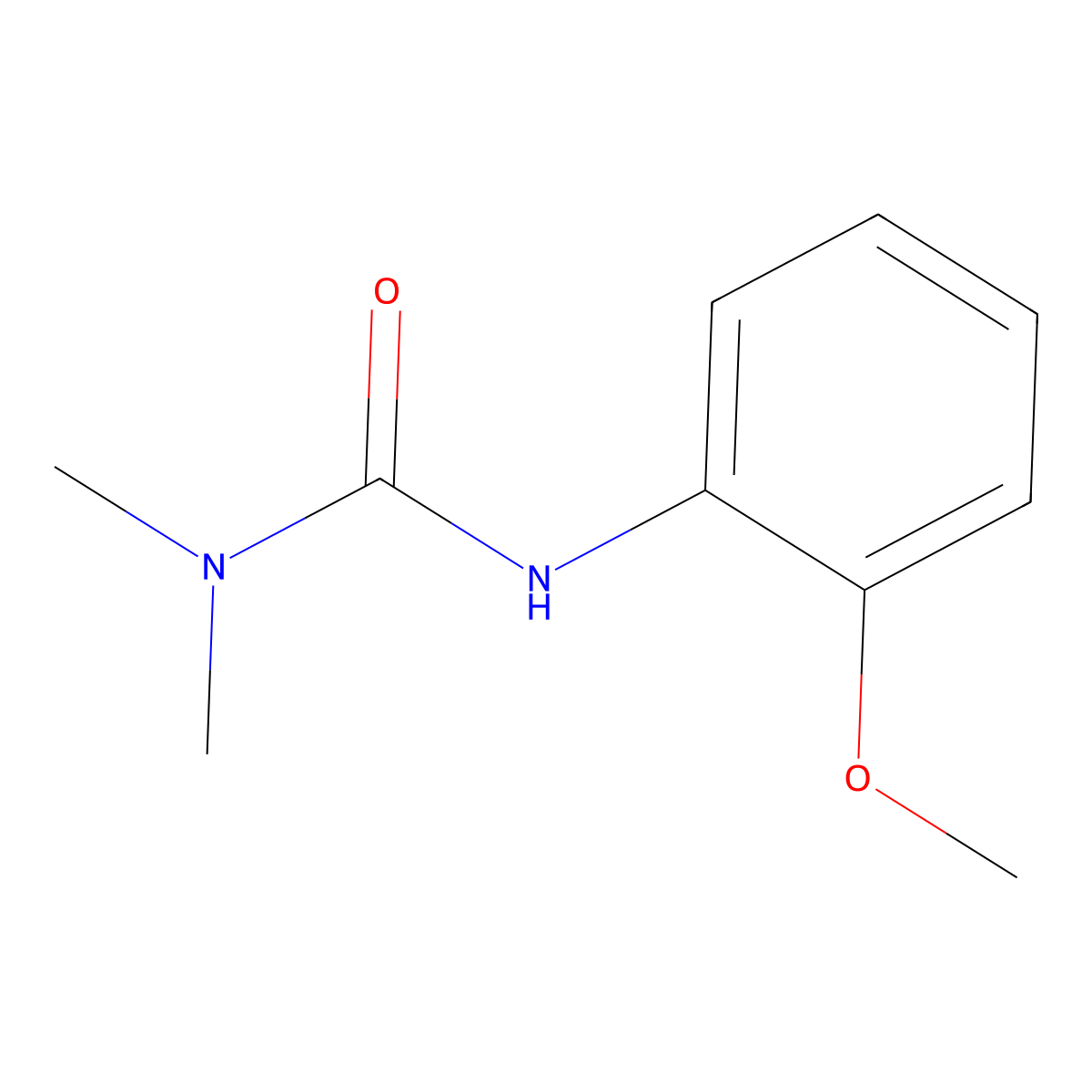 3-(2-Methoxyphenyl)-1,1-dimethylurea molecular structure, CAS 20575-80-8