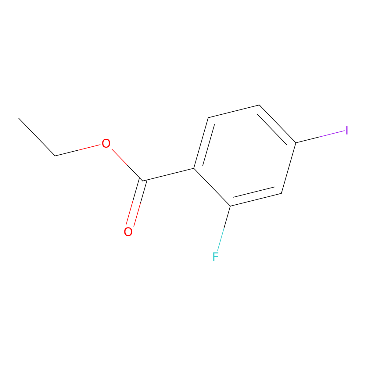 Ethyl 2-fluoro-4-iodobenzoate molecular structure, CAS 205750-82-9