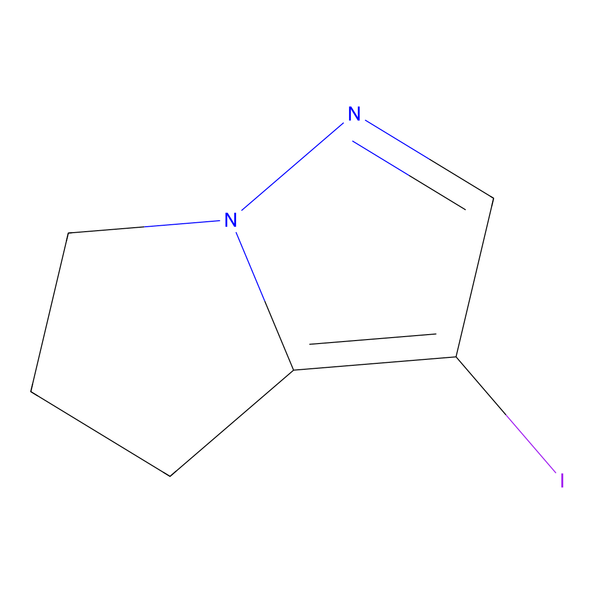 3-iodo-4H,5H,6H-pyrrolo(1,2-b)pyrazole molecular structure, CAS 2057506-89-3