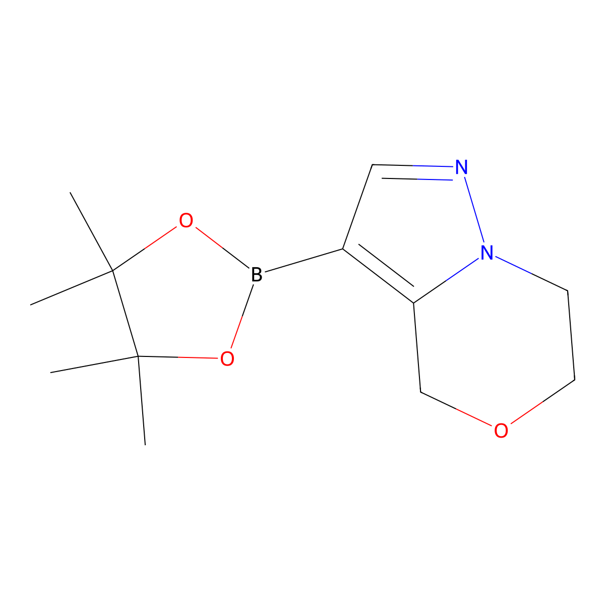 3-(4,4,5,5-Tetramethyl-1,3,2-dioxaborolan-2-YL)-6,7-dihydro-4H-pyrazolo[5,1-C][1,4]oxazine molecular structure, CAS 2057507-08-9