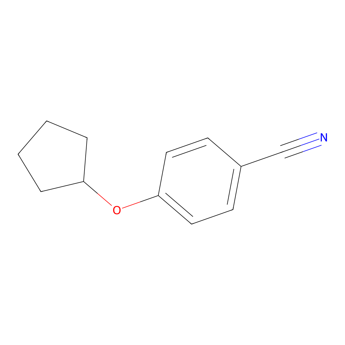 4-(Cyclopentyloxy)benzonitrile molecular structure, CAS 205752-38-1