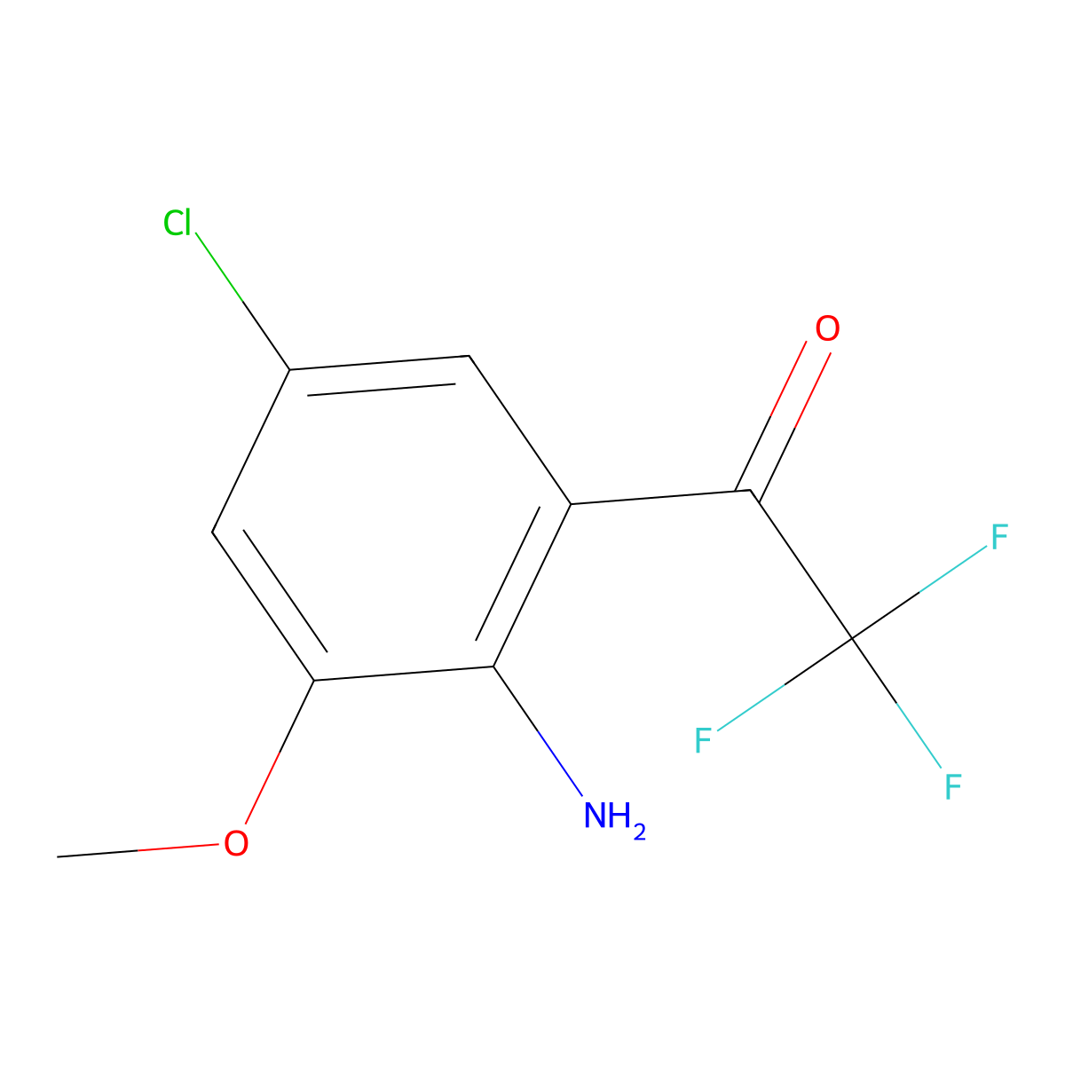 4-Chloro-2-trifluoroacetyl-6-methoxyaniline molecular structure, CAS 205756-22-5