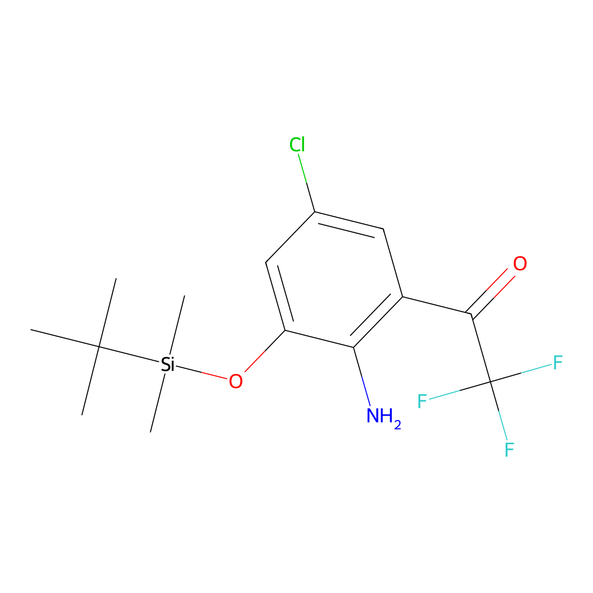 4-Chloro-2-trifluoroacetyl-6-(tert-butyldimethylsilyloxy)aniline molecular structure, CAS 205756-24-7