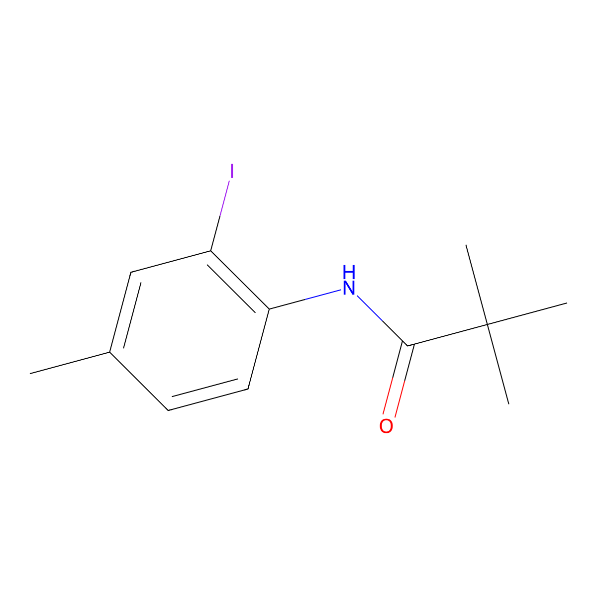 N-(2-Iodo-4-methylphenyl)pivalamide molecular structure, CAS 205756-33-8