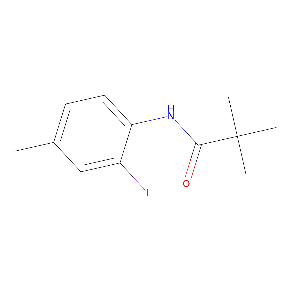 N-(2-Iodo-4-methylphenyl)pivalamide molecular structure, CAS 205756-33-8