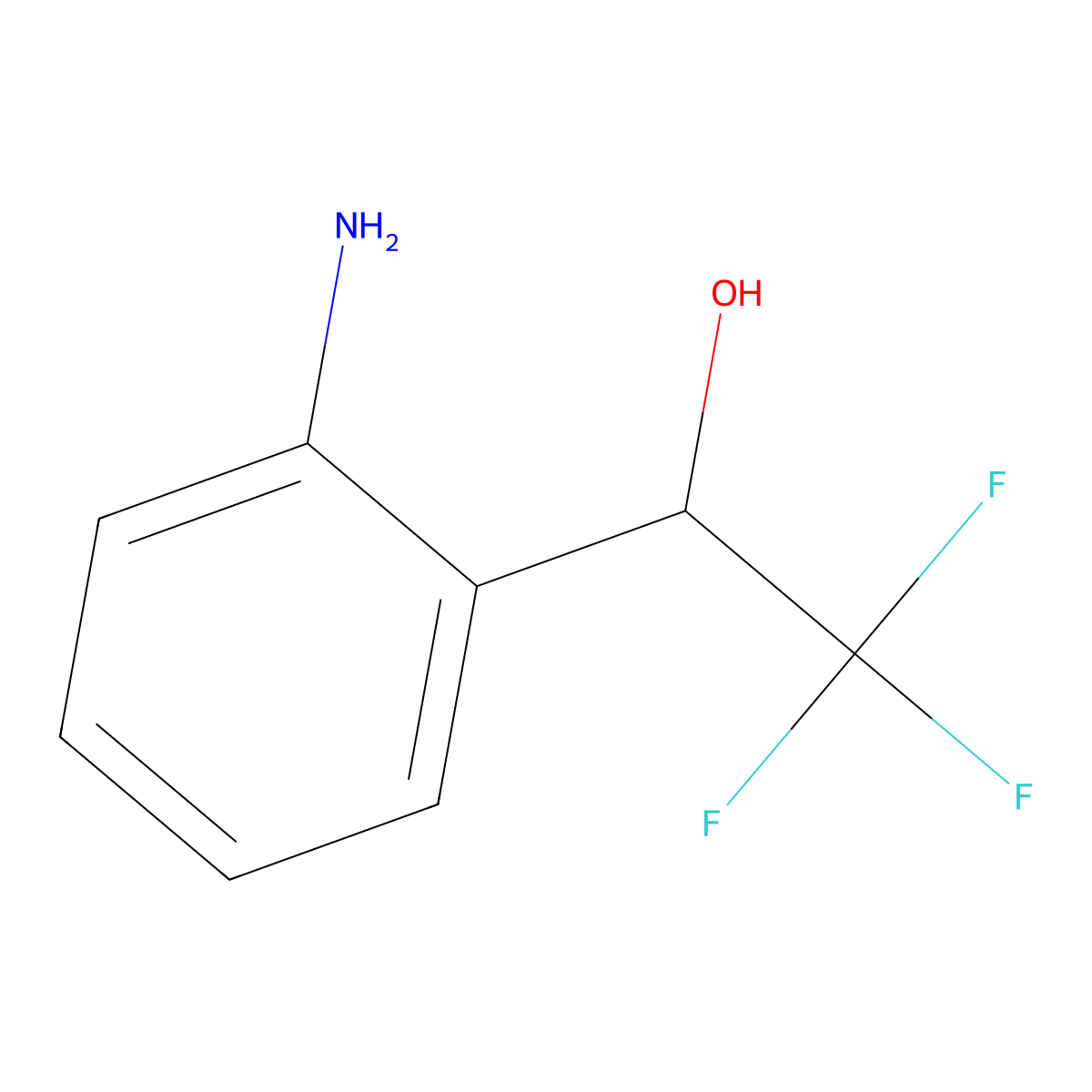 1-(2-Aminophenyl)-2,2,2-trifluoroethanol molecular structure, CAS 205756-49-6
