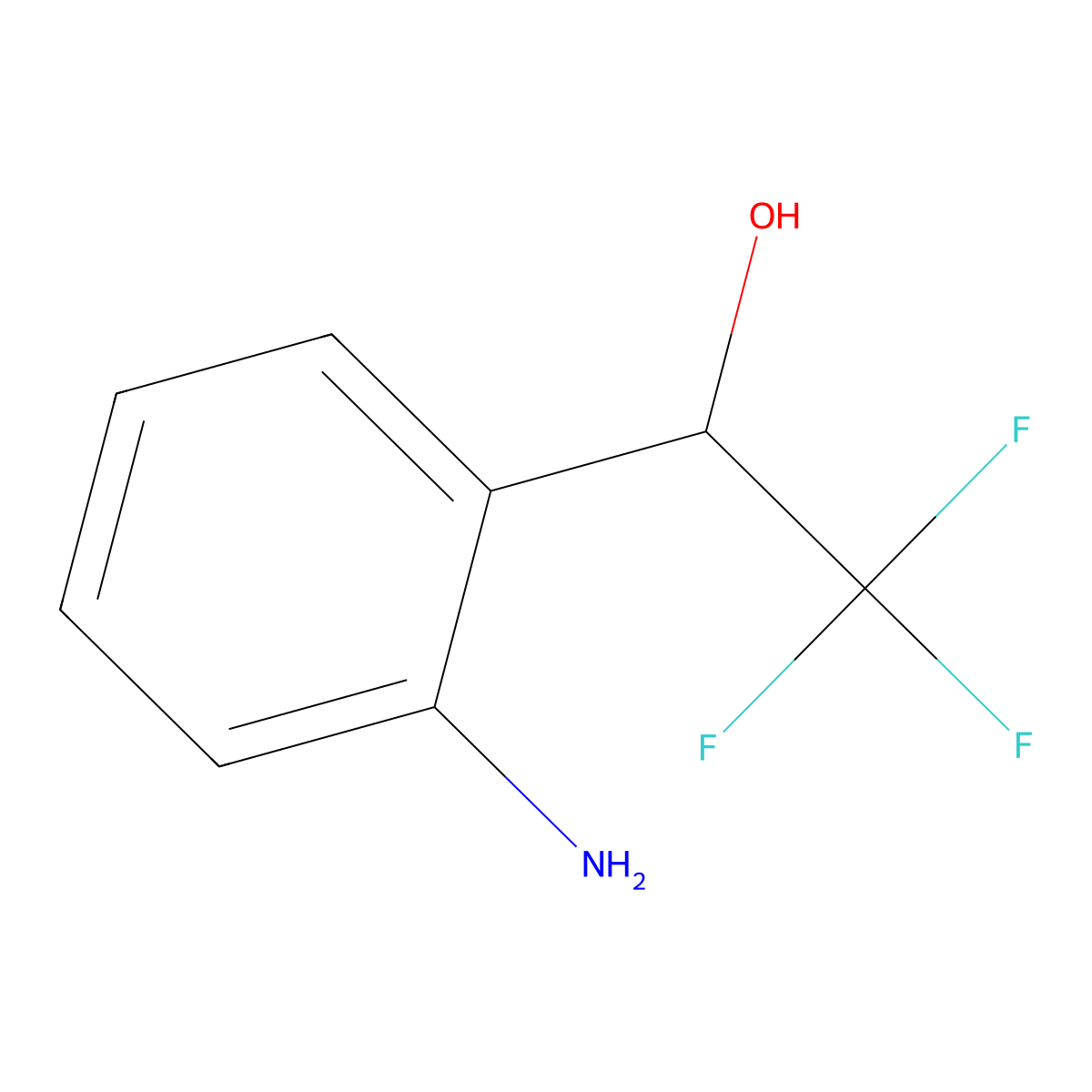 1-(2-Aminophenyl)-2,2,2-trifluoroethanol molecular structure, CAS 205756-49-6