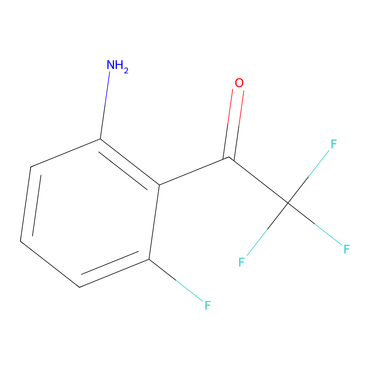 1-(2-Amino-6-fluorophenyl)-2,2,2-trifluoroethanone molecular structure, CAS 205756-56-5