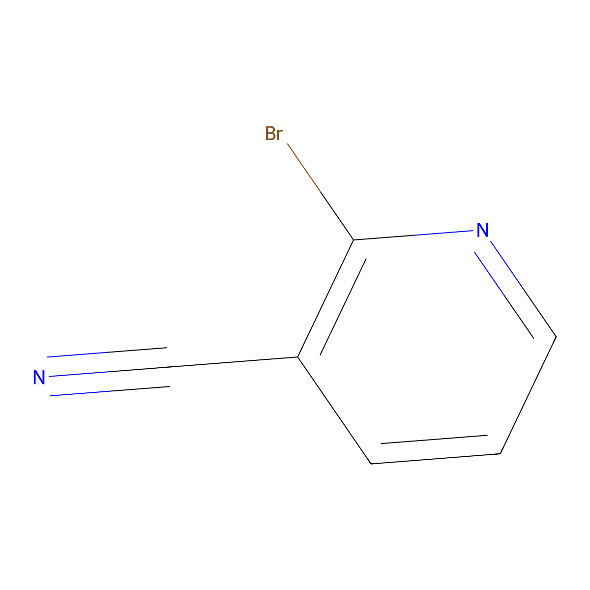 2-Bromopyridine-3-carbonitrile molecular structure, CAS 20577-26-8