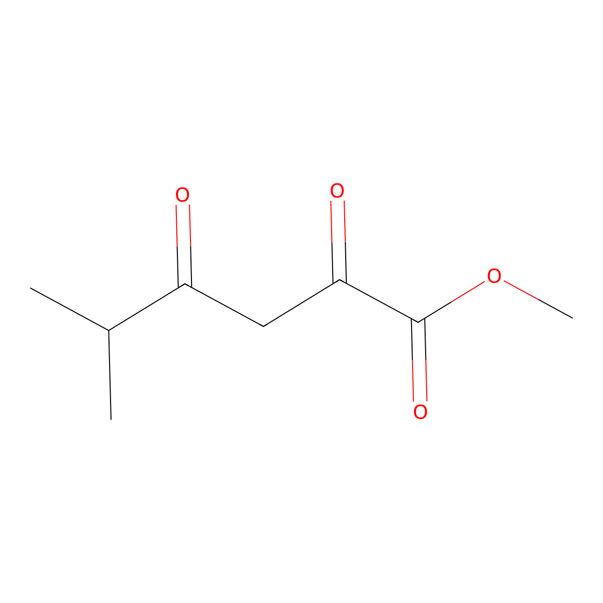 Methyl 5-methyl-2,4-dioxohexanoate molecular structure, CAS 20577-64-4