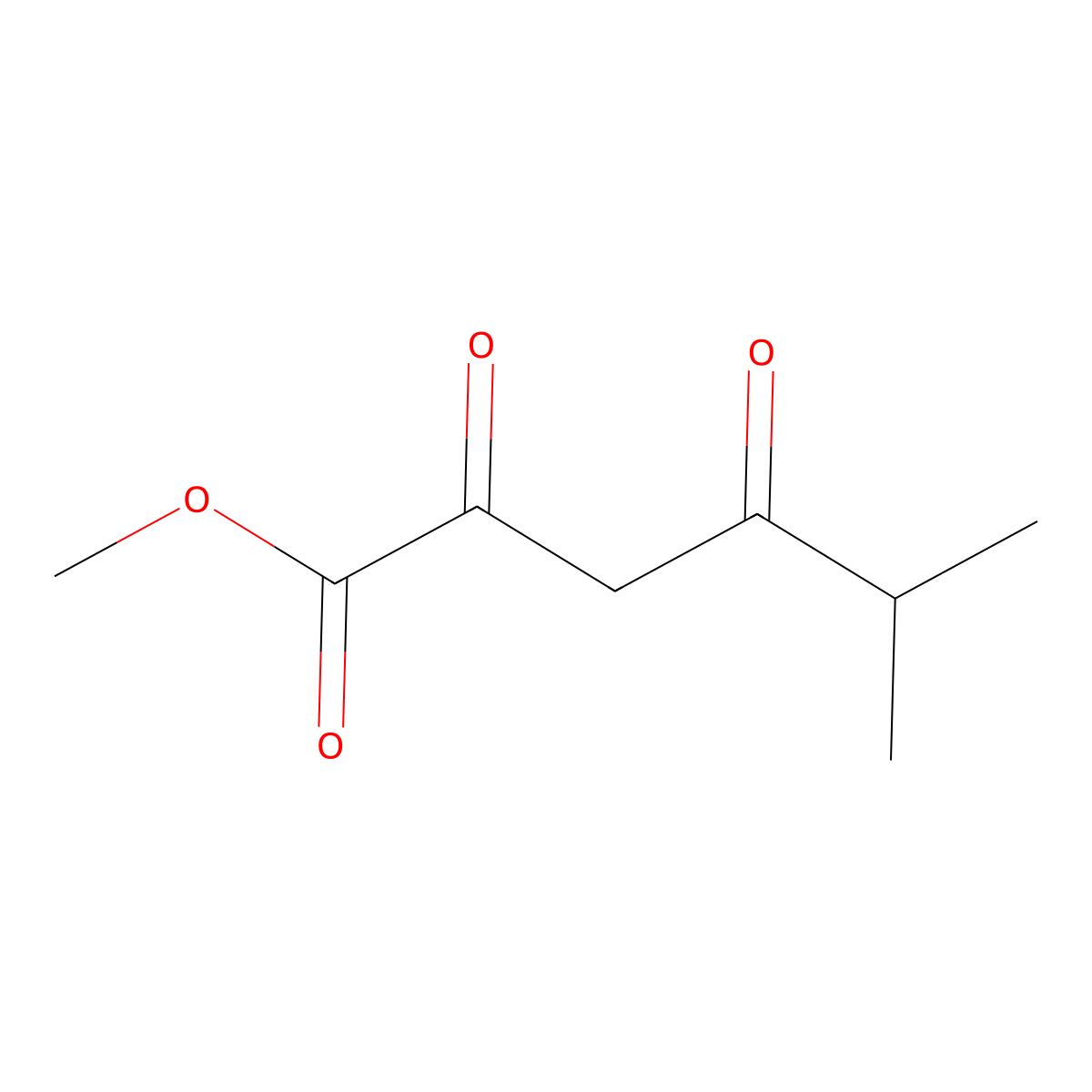 Methyl 5-methyl-2,4-dioxohexanoate molecular structure, CAS 20577-64-4