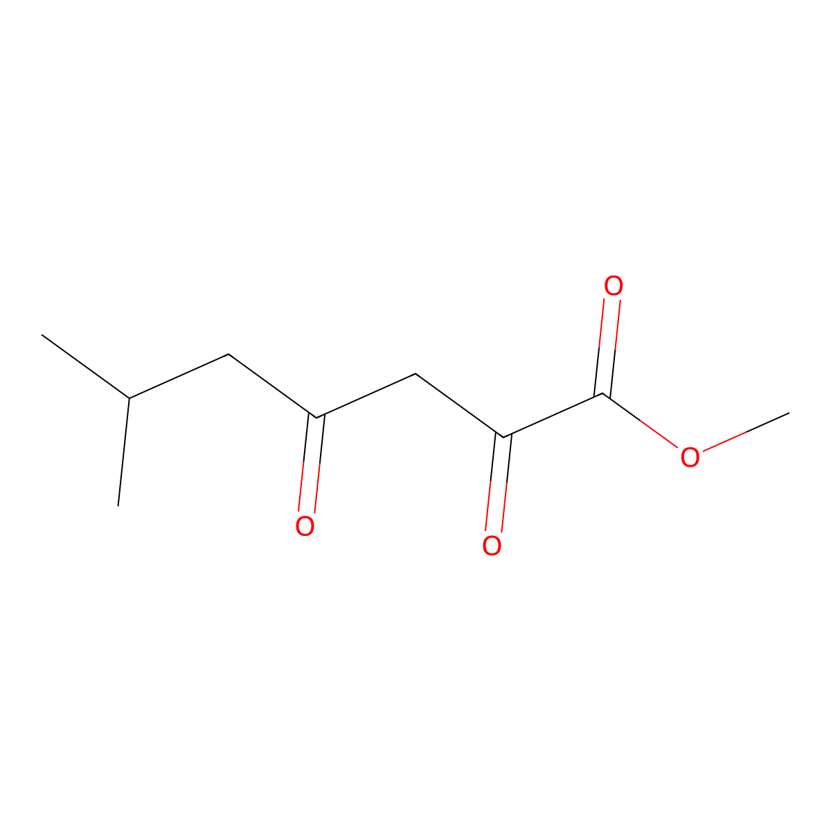 Methyl 6-methyl-2,4-dioxoheptanoate molecular structure, CAS 20577-66-6