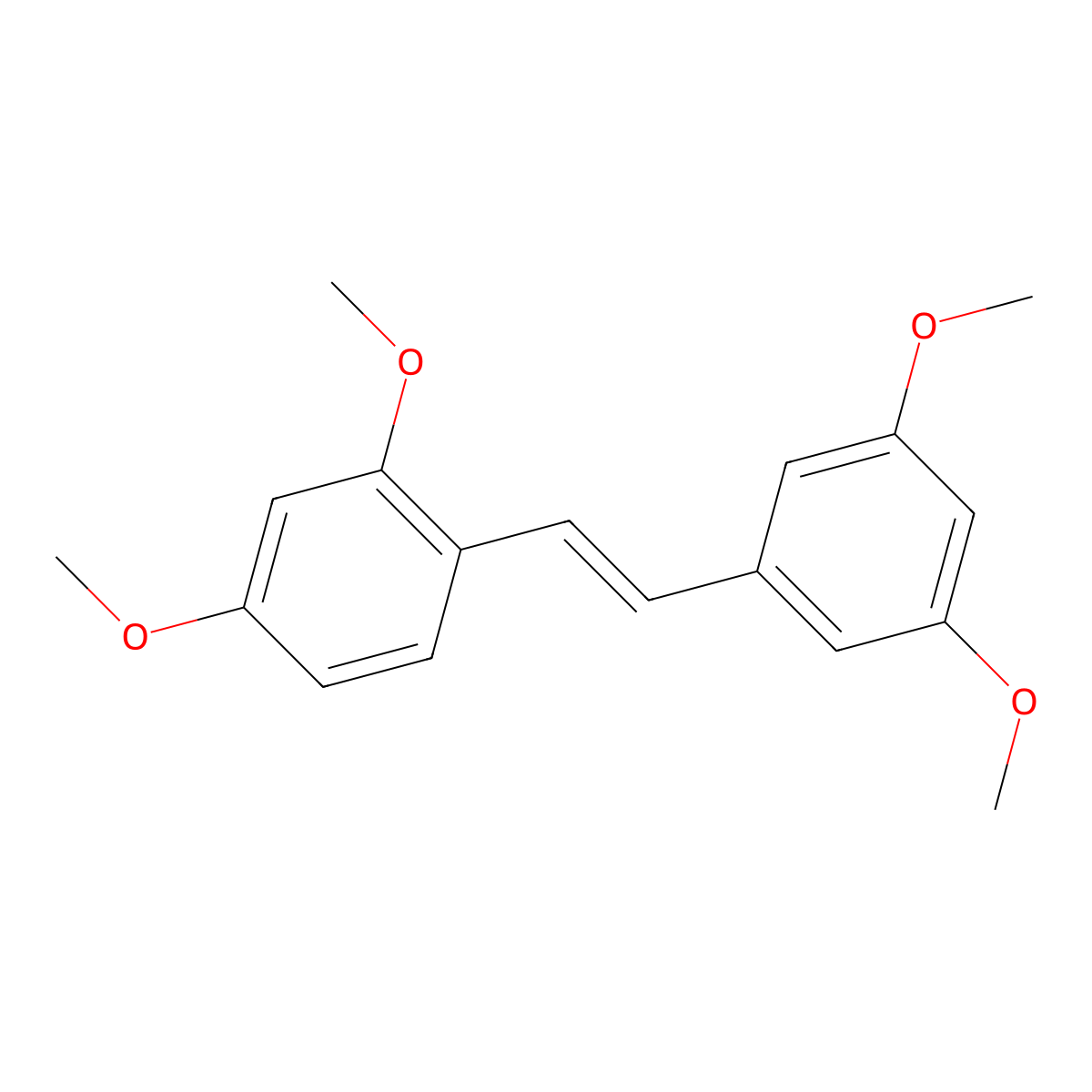 2,3',4,5'-Tetramethoxystilbene molecular structure, CAS 20578-92-1