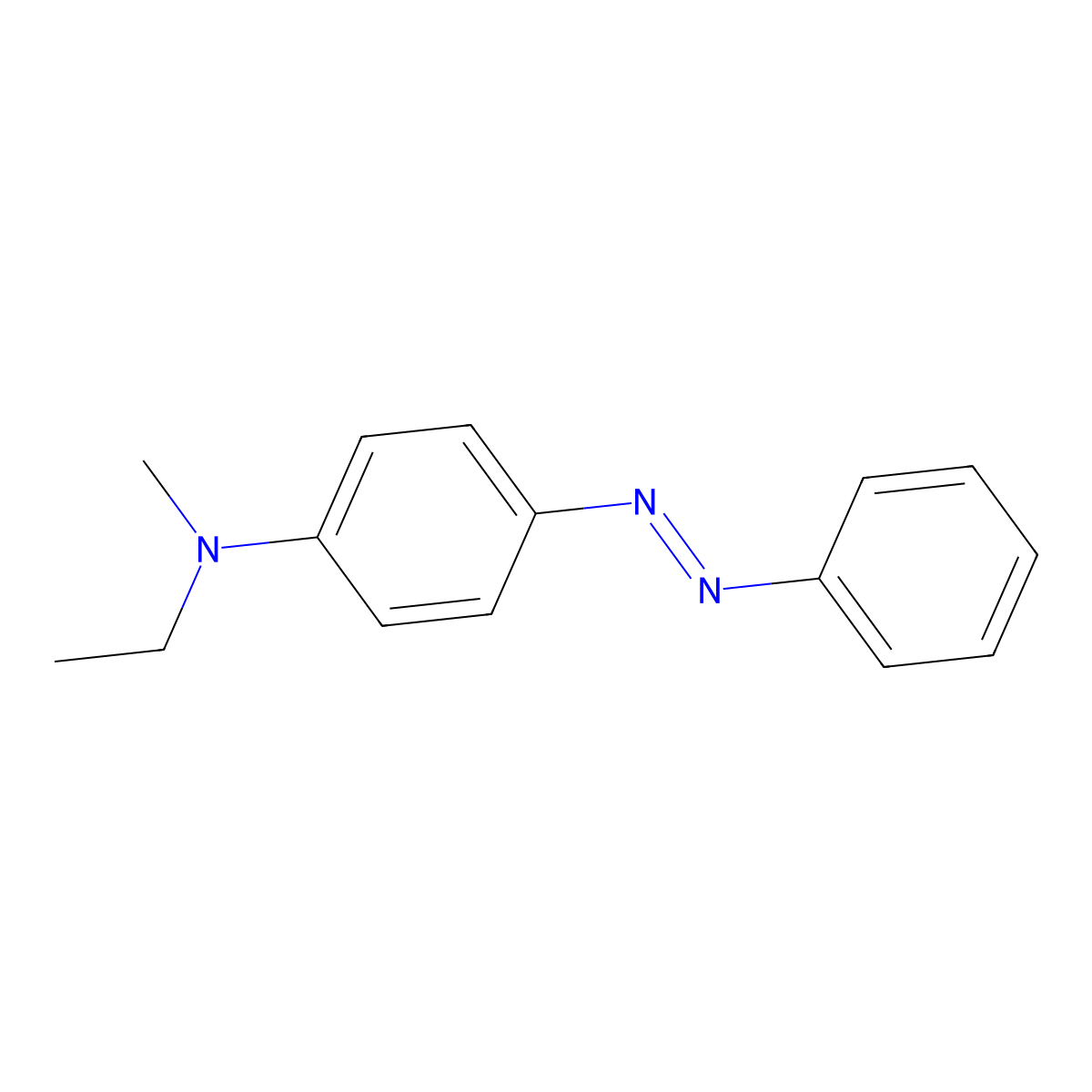 4-Ethylmethylaminoazobenzene molecular structure, CAS 2058-66-4