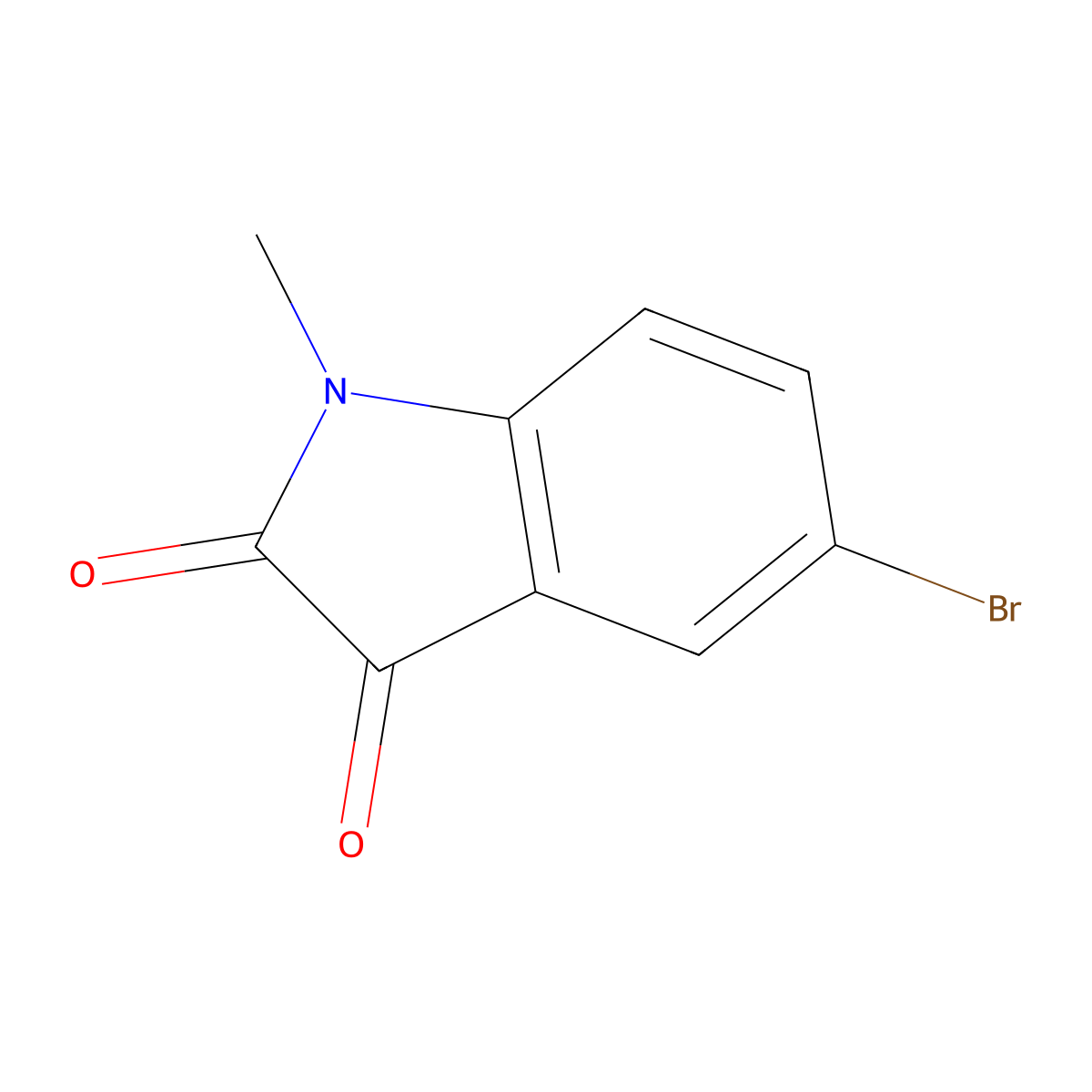 5-Bromo-1-methylisatin molecular structure, CAS 2058-72-2