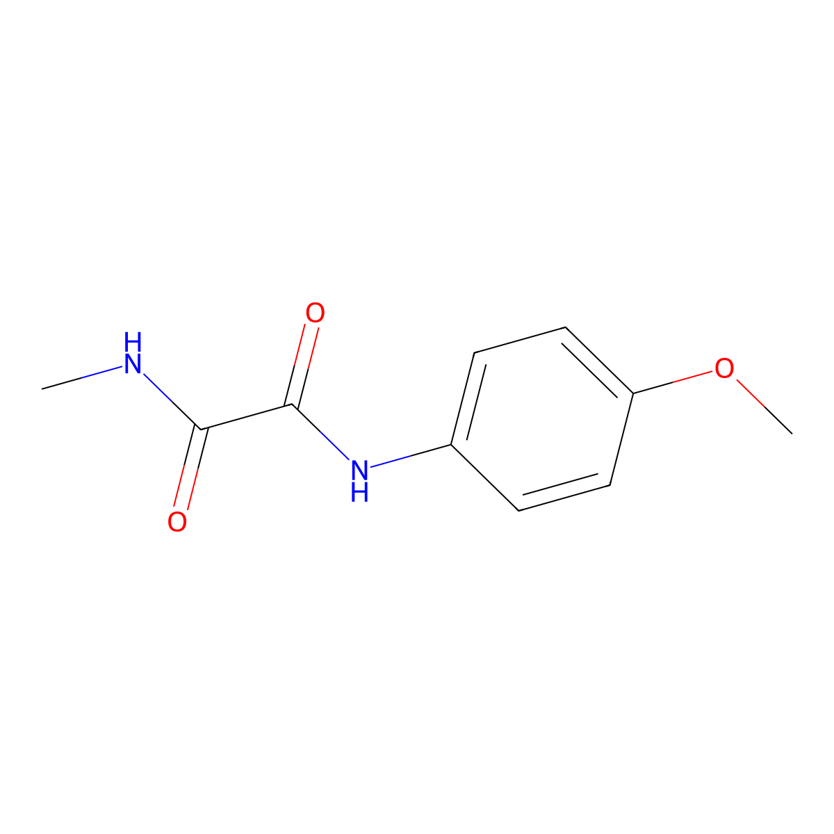 N-(4-methoxyphenyl)-N'-methylethanediamide molecular structure, CAS 20580-45-4