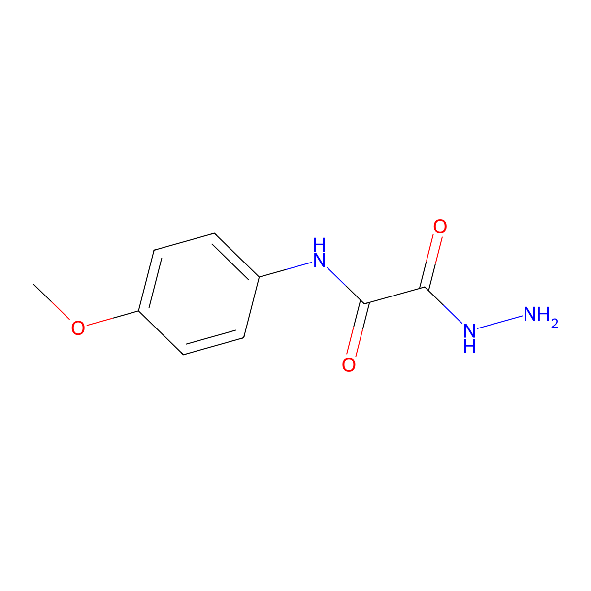 2-Hydrazinyl-N-(4-methoxyphenyl)-2-oxoacetamide molecular structure, CAS 20580-47-6