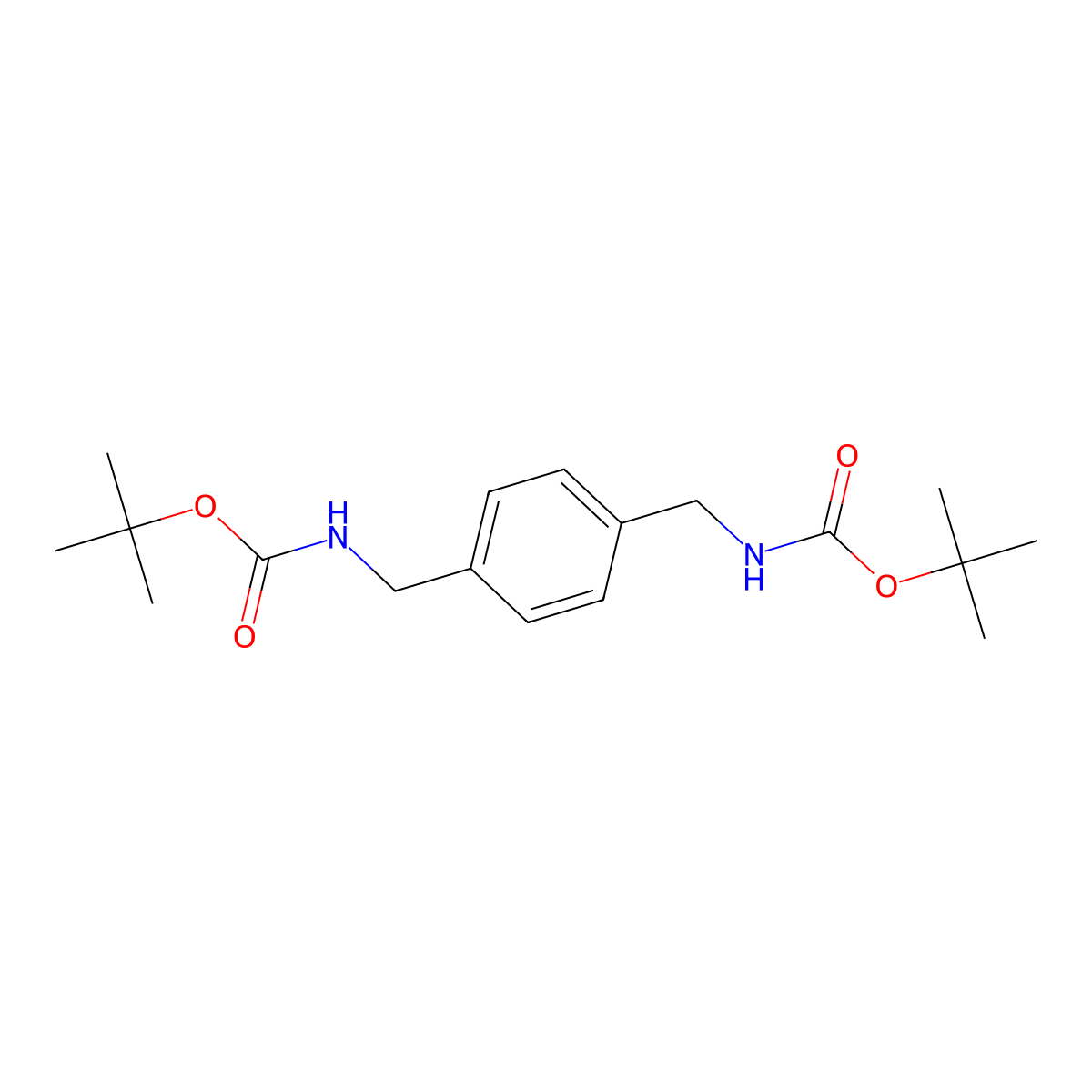 Ditert-butyl 1,4-Benzyldicarbamate molecular structure, CAS 20580-52-3