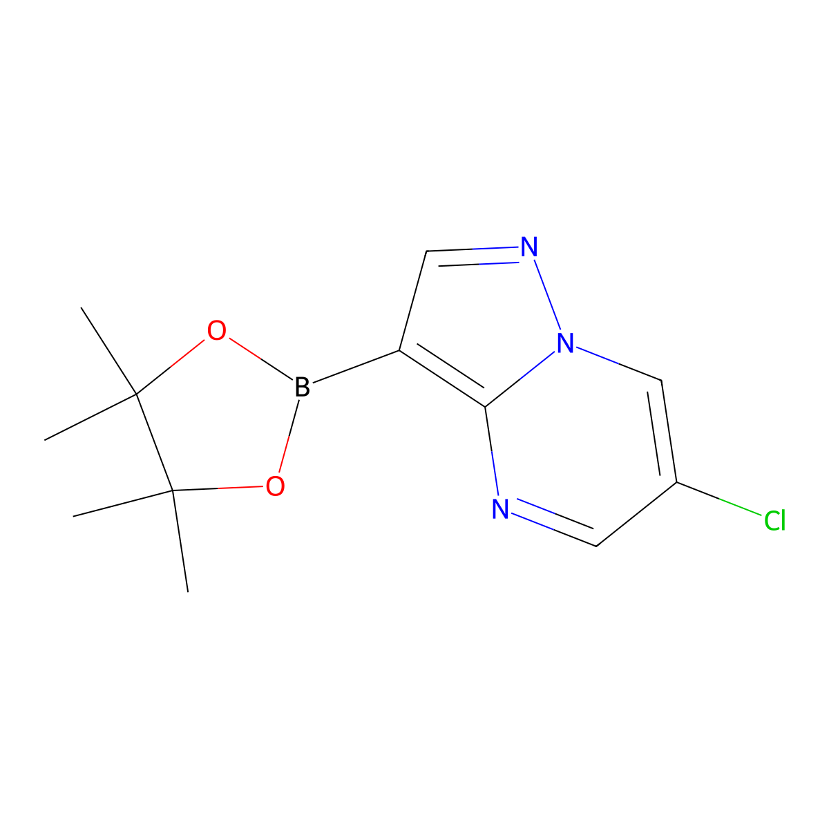 6-Chloro-3-(4,4,5,5-tetramethyl-1,3,2-dioxaborolan-2-yl)pyrazolo[1,5-a]pyrimidine molecular structure, CAS 2058046-25-4
