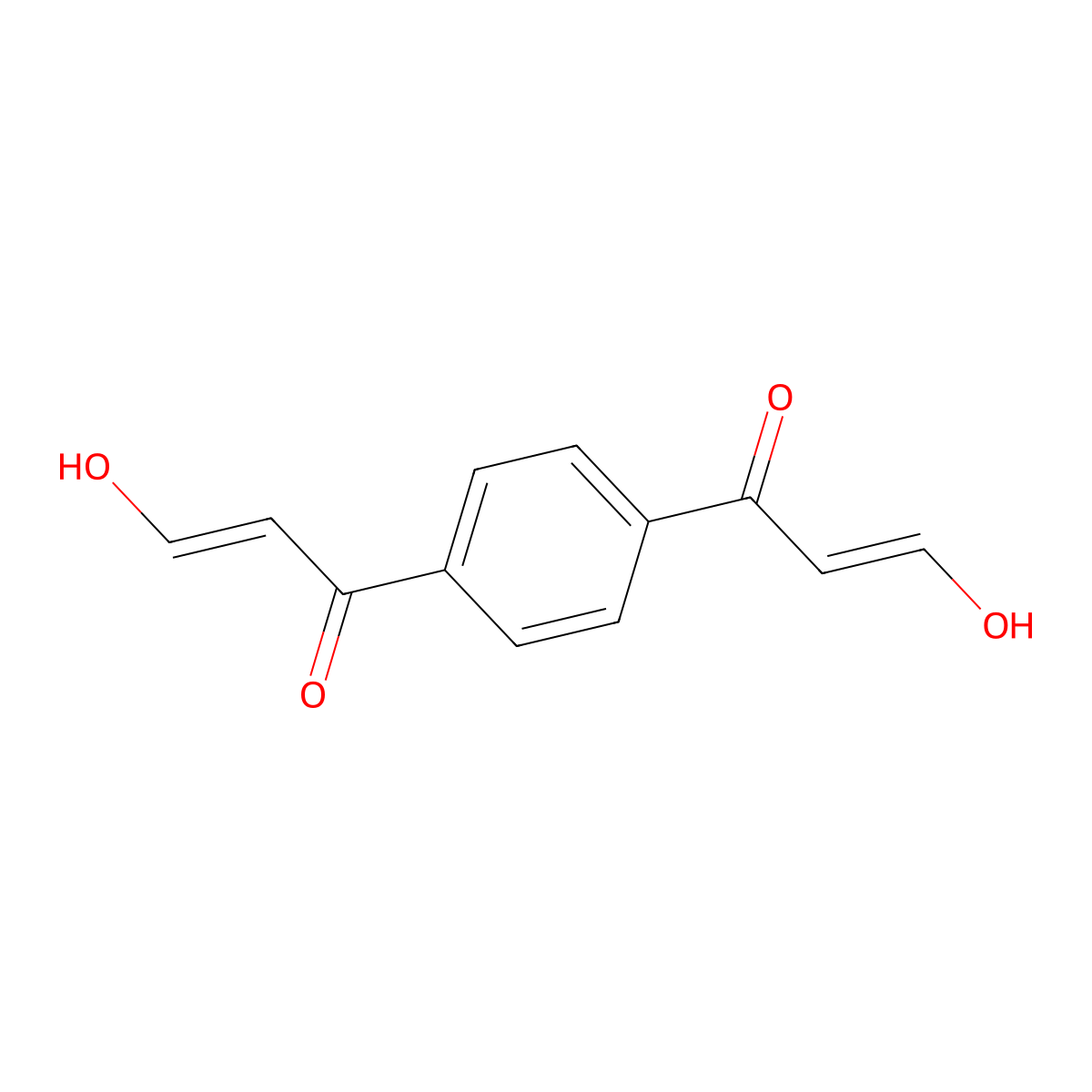 1,1 inverted exclamation marka-(1,4-Phenylene)bis[3-hydroxy-2-propen-1-one] molecular structure, CAS 2058048-25-0