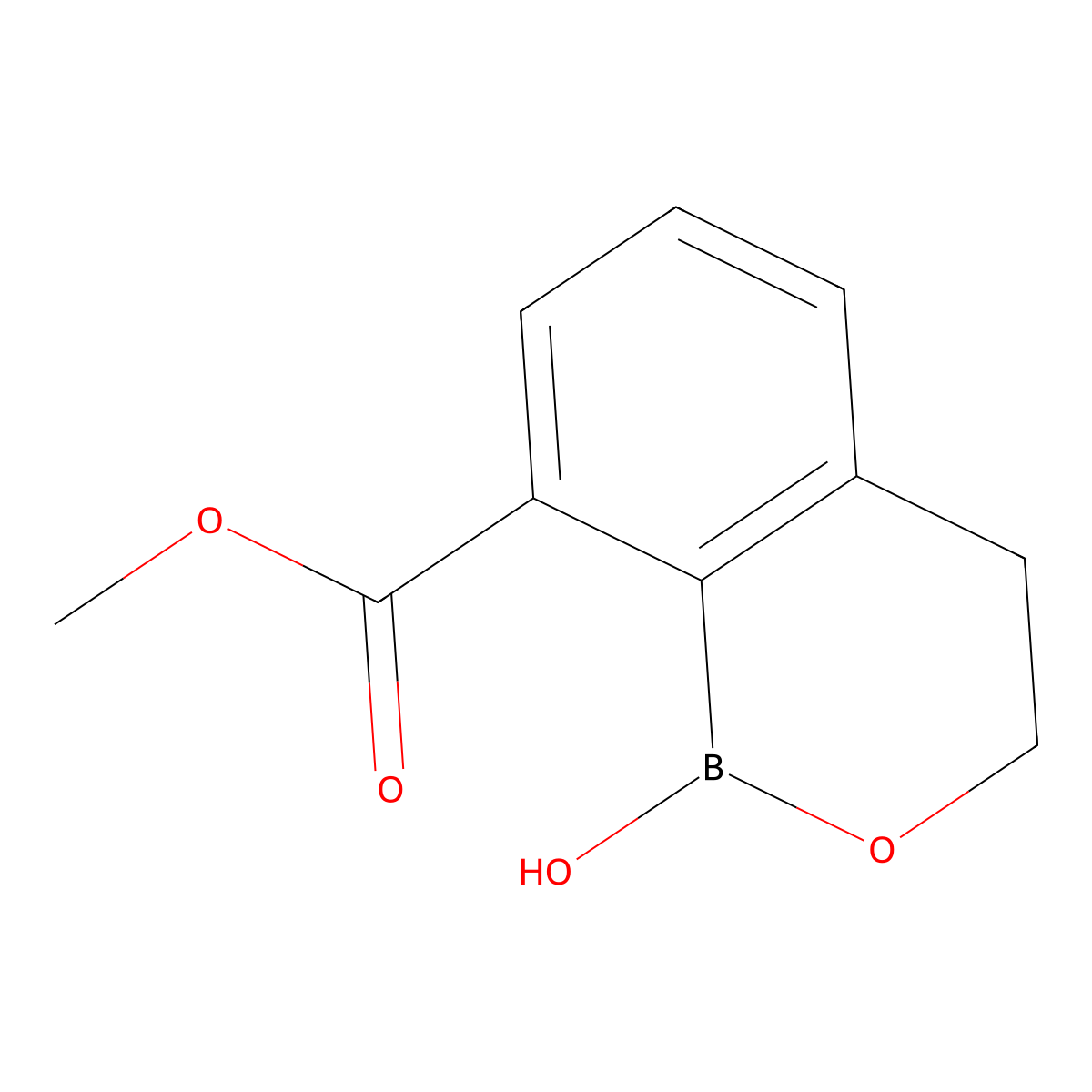 Methyl 1-hydroxy-3,4-dihydro-1H-benzo[C][1,2]oxaborinine-8-carboxylate molecular structure, CAS 2058056-32-7