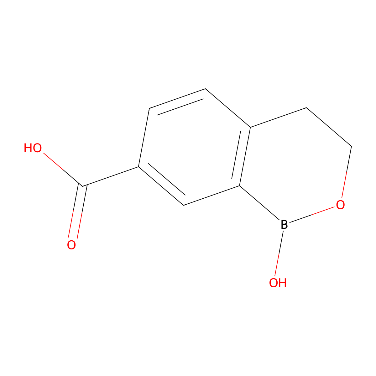1-Hydroxy-3,4-dihydro-1H-benzo[C][1,2]oxaborinine-7-carboxylic acid molecular structure, CAS 2058056-41-8
