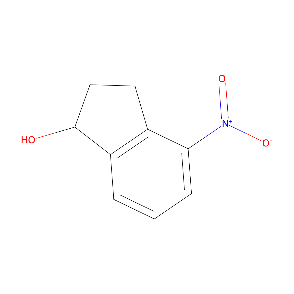 (1S)-4-nitro-2,3-dihydro-1H-inden-1-ol molecular structure, CAS 2058059-32-6