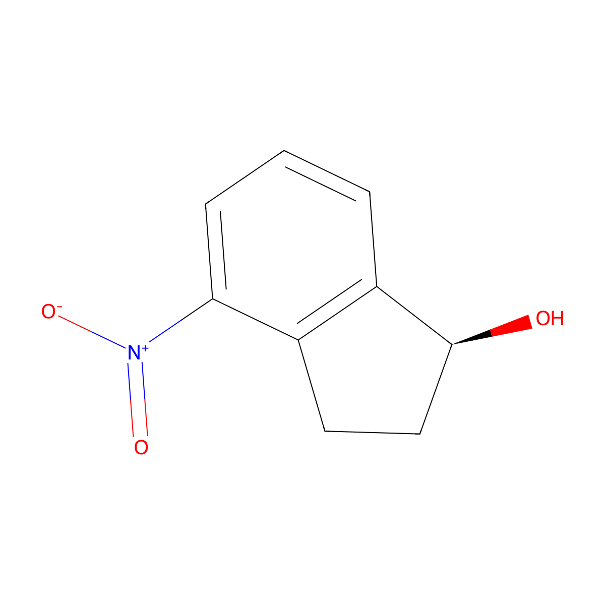 (1S)-4-nitro-2,3-dihydro-1H-inden-1-ol molecular structure, CAS 2058059-32-6