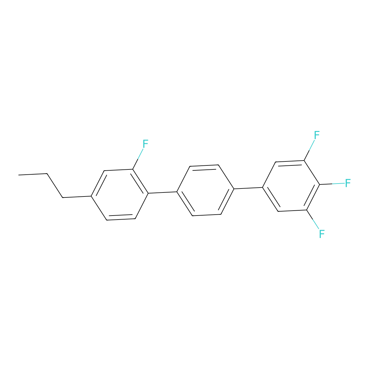 4-Propyl-2,3'',4'',5''-tetrafluoro-1,1':4',1''-Terphenyl molecular structure, CAS 205806-88-8