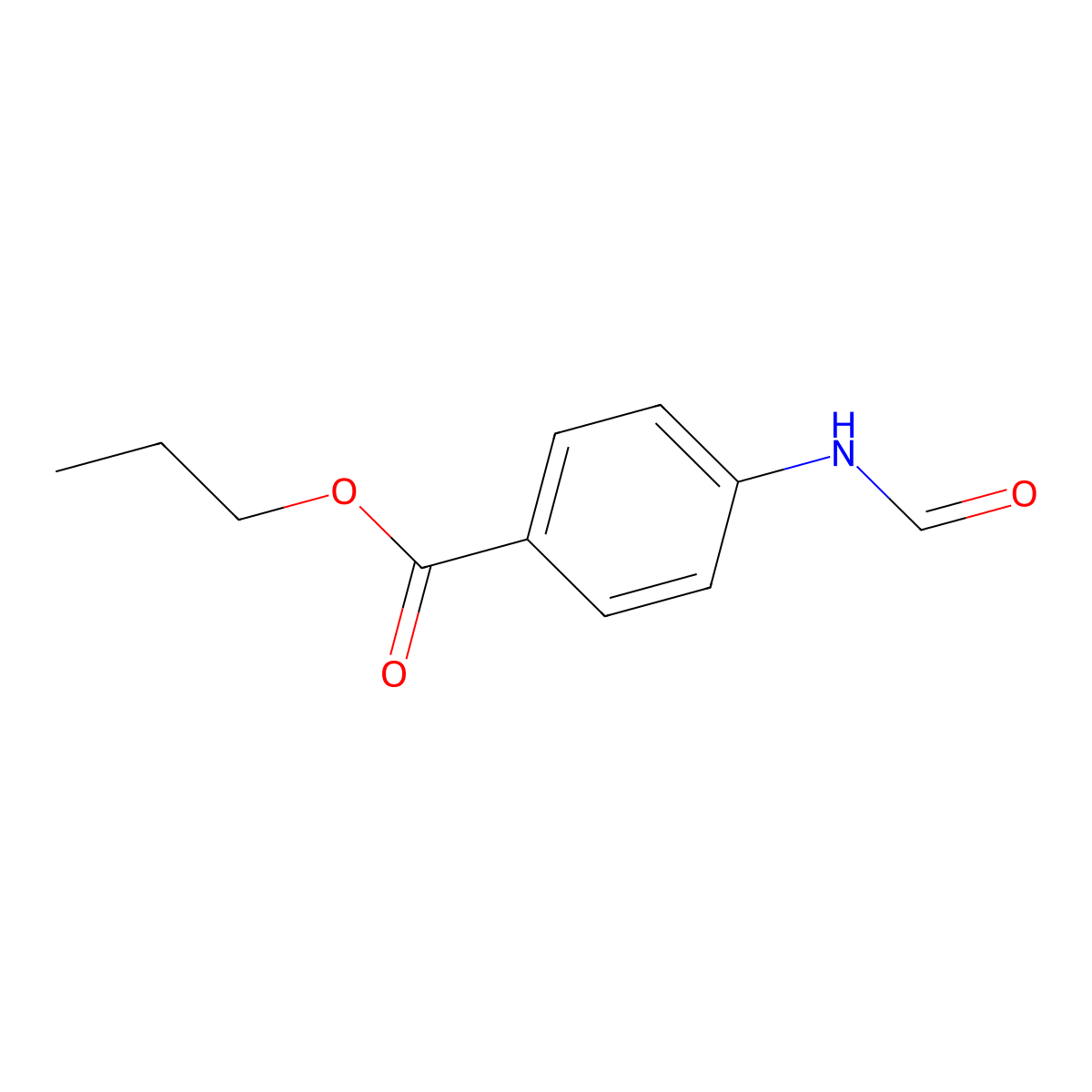 Propyl 4-formamidobenzoate molecular structure, CAS 205810-15-7