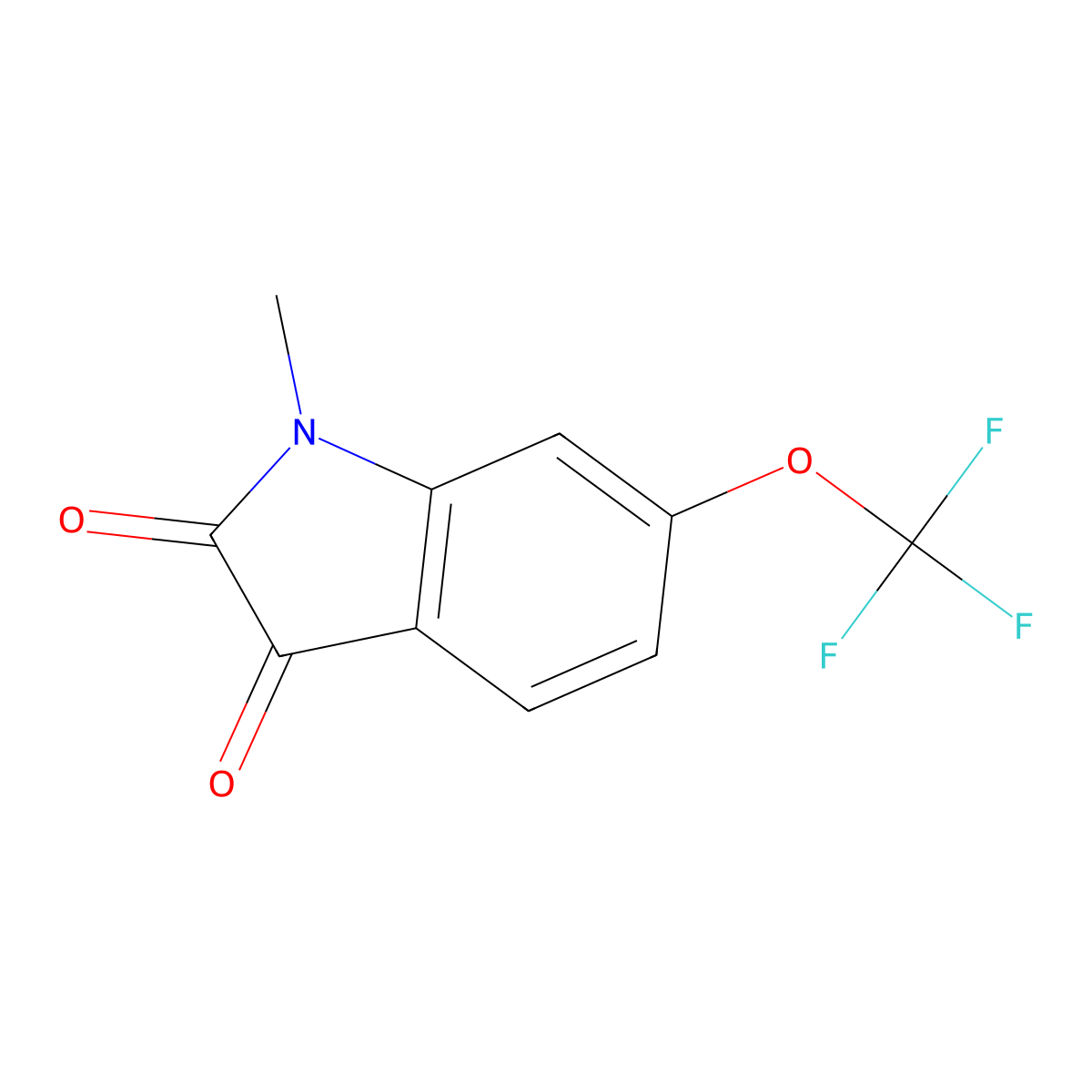 1-Methyl-6-(trifluoromethoxy)indole-2,3-dione molecular structure, CAS 2058110-73-7