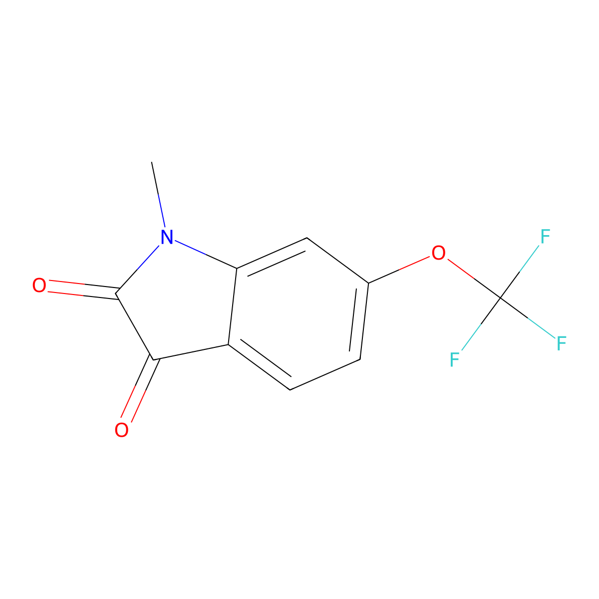 1-Methyl-6-(trifluoromethoxy)indole-2,3-dione molecular structure, CAS 2058110-73-7