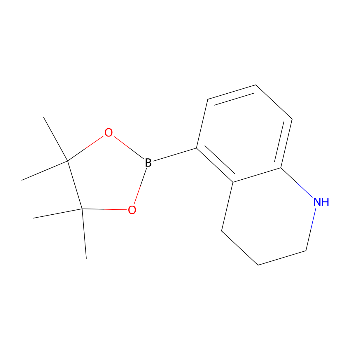5-(Tetramethyl-1,3,2-dioxaborolan-2-yl)-1,2,3,4-tetrahydroquinoline molecular structure, CAS 2058157-09-6