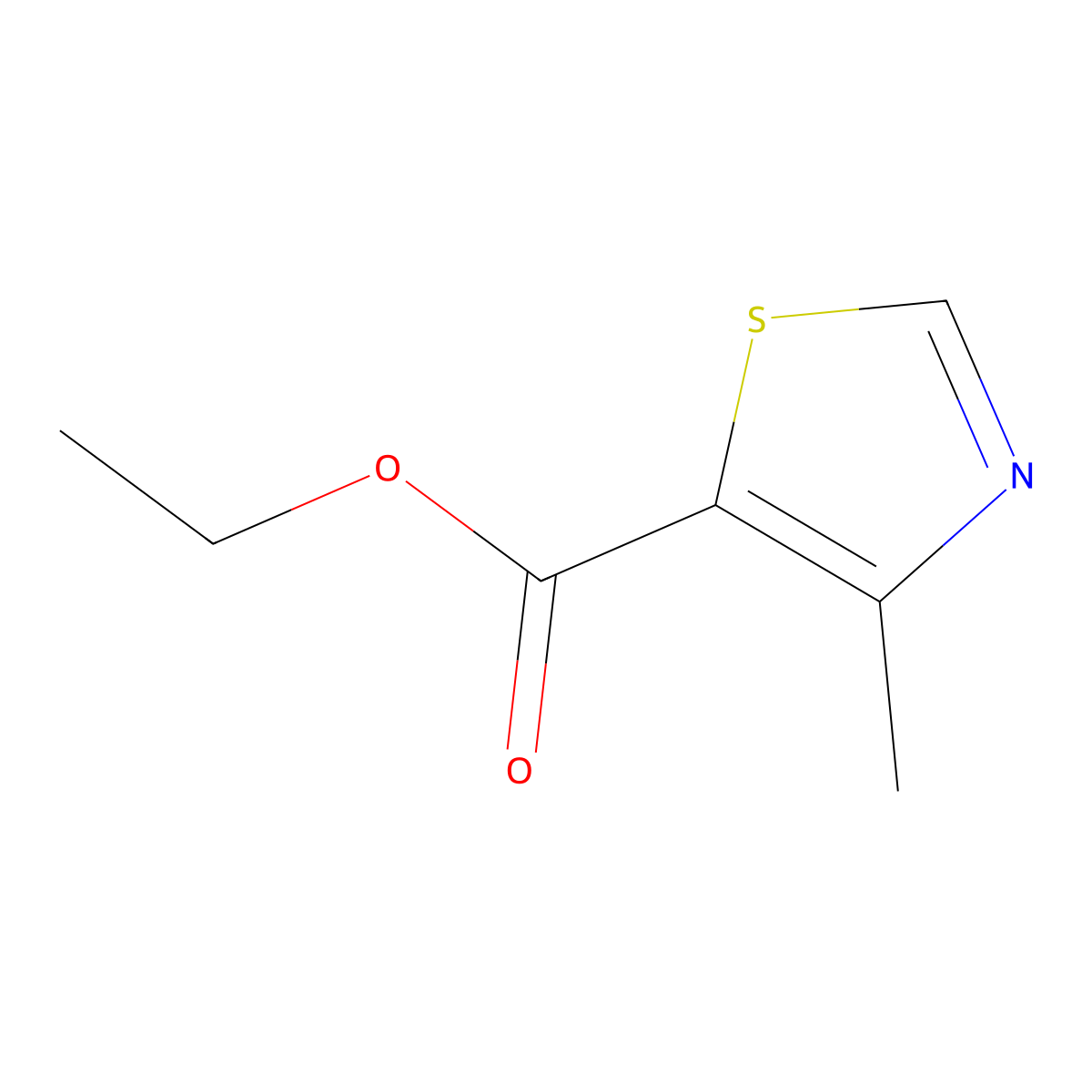 5-Thiazolecarboxylic acid, 4-methyl-, ethyl ester molecular structure, CAS 20582-55-2