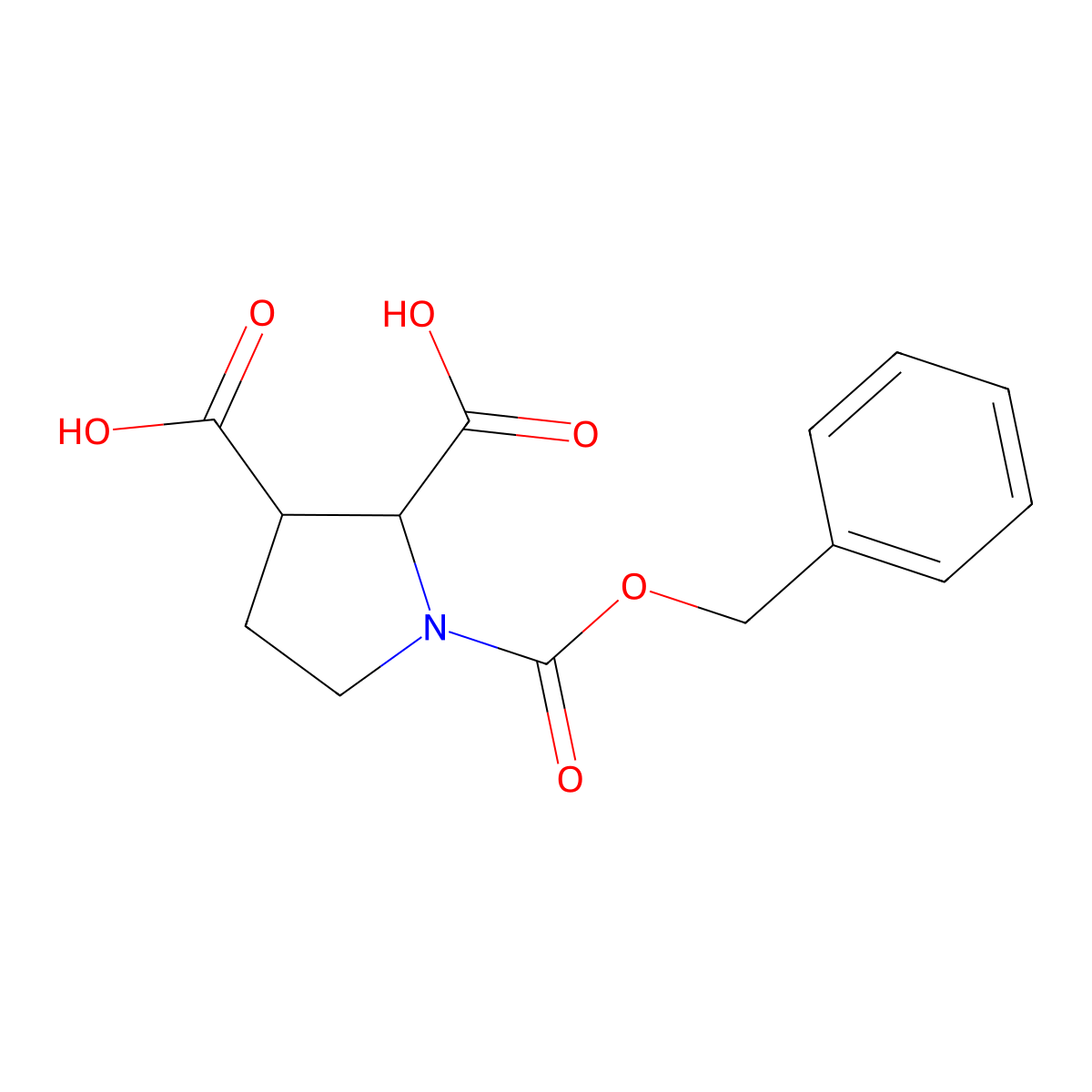 1-[(Benzyloxy)carbonyl]pyrrolidine-2,3-dicarboxylic acid molecular structure, CAS 2058229-68-6