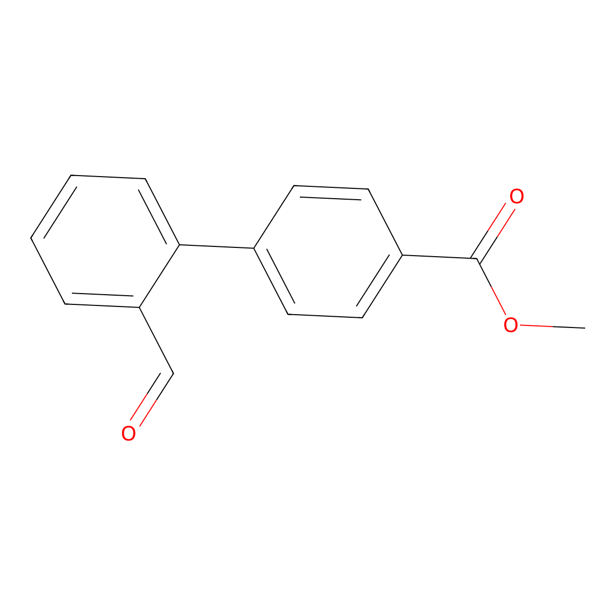 Methyl 2'-formyl[1,1'-biphenyl]-4-carboxylate molecular structure, CAS 205823-24-1