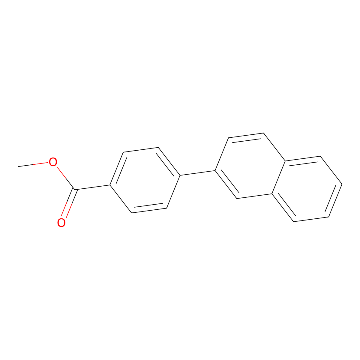 Methyl 4-(2-naphthalenyl)benzoate molecular structure, CAS 205823-29-6