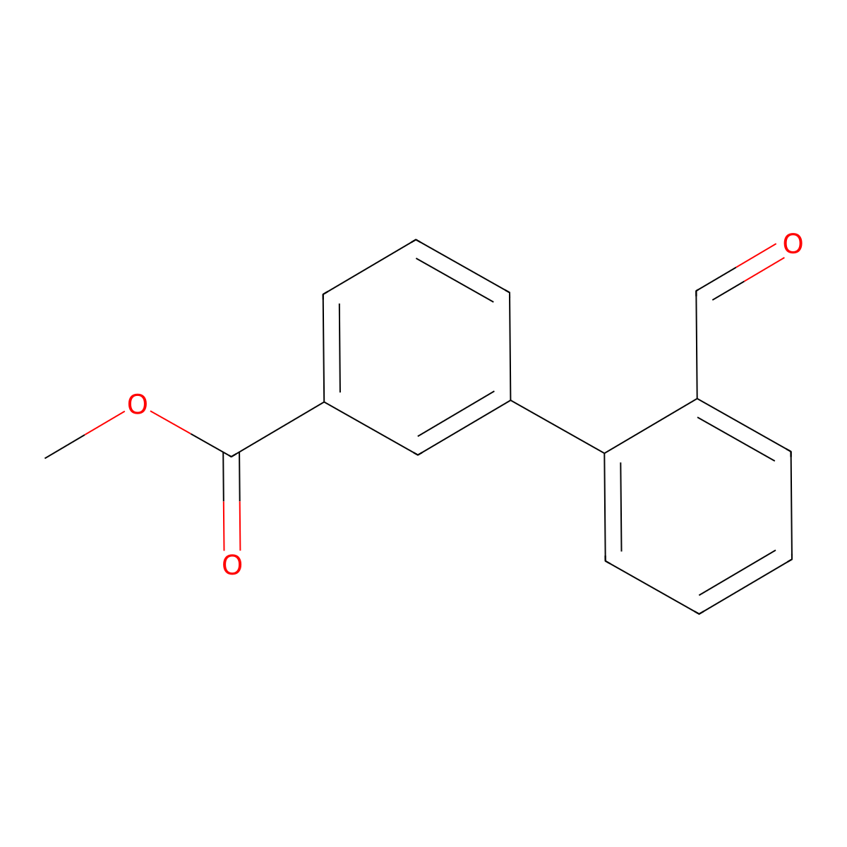 2'-Formyl-biphenyl-3-carboxylic acid methyl ester molecular structure, CAS 205823-31-0