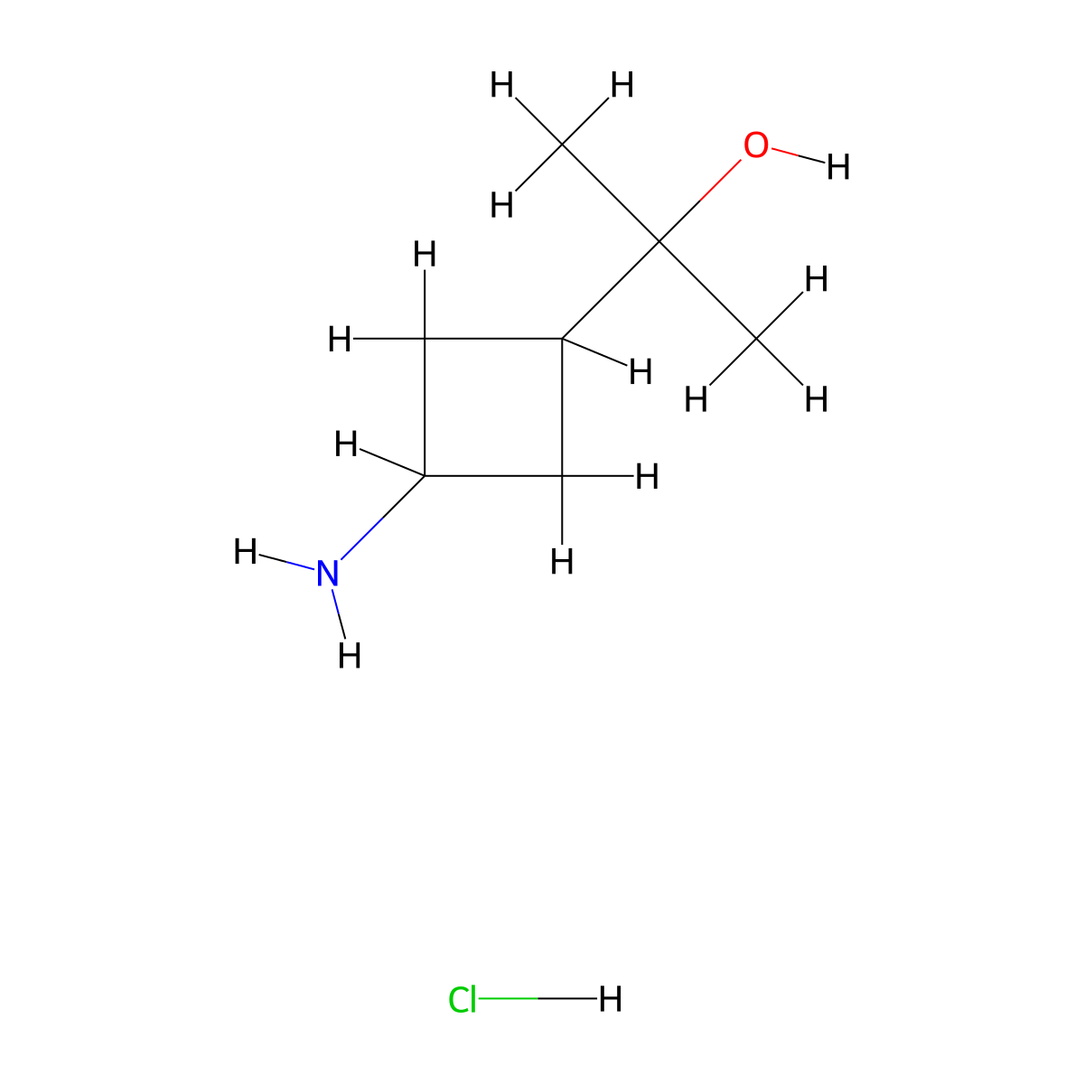 2-[trans-3-Aminocyclobutyl]propan-2-ol hydrochloride molecular structure, CAS 2058249-61-7