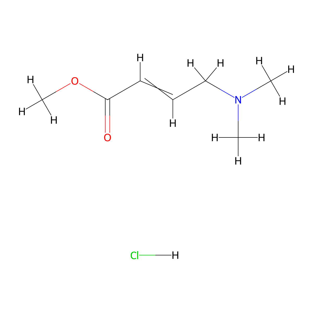 4-Dimethylaminocrotonic acid methyl ester hydrochloride molecular structure, CAS 2058257-02-4