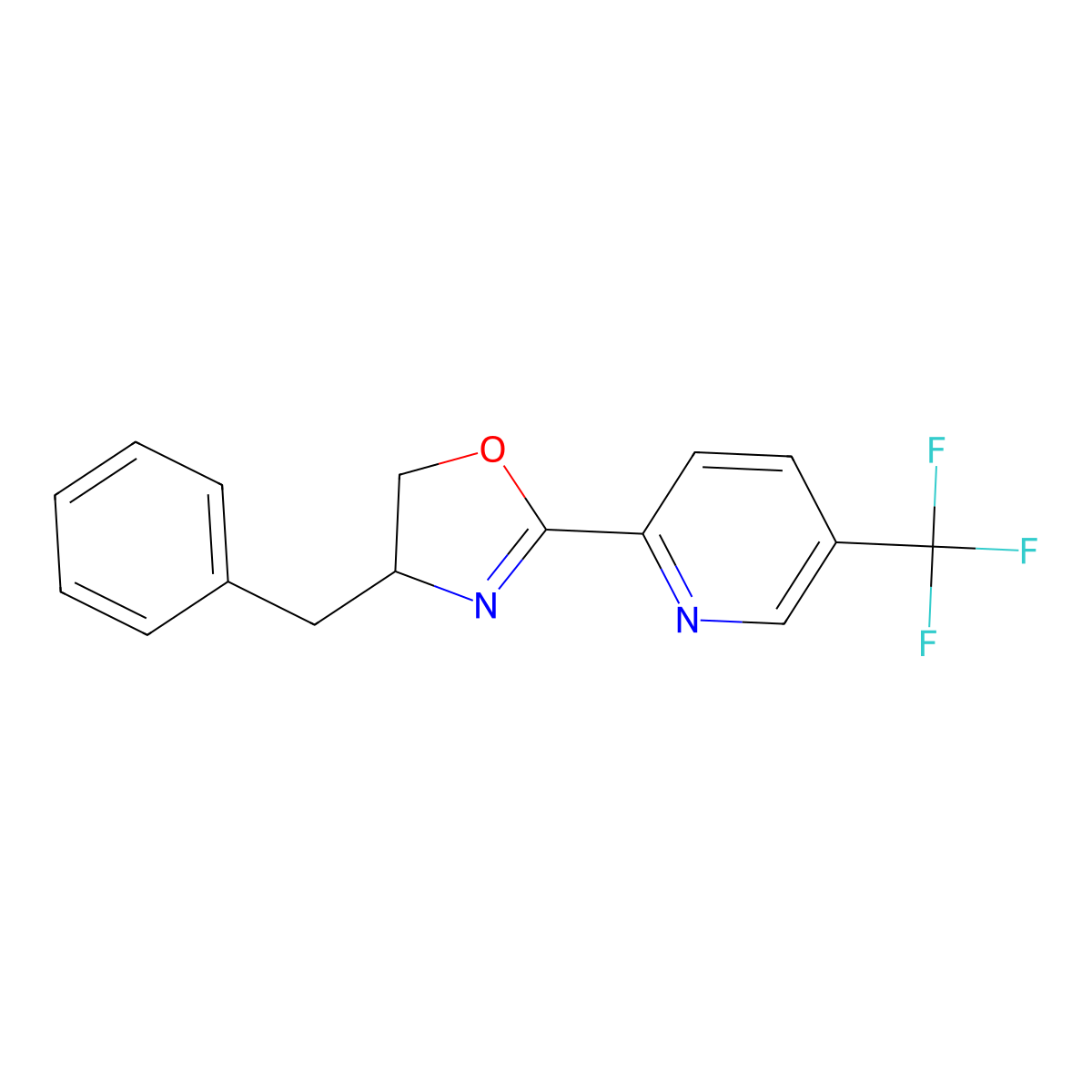 4-Benzyl-2-(5-(trifluoromethyl)pyridin-2-yl)-4,5-dihydrooxazole molecular structure, CAS 2058278-07-0
