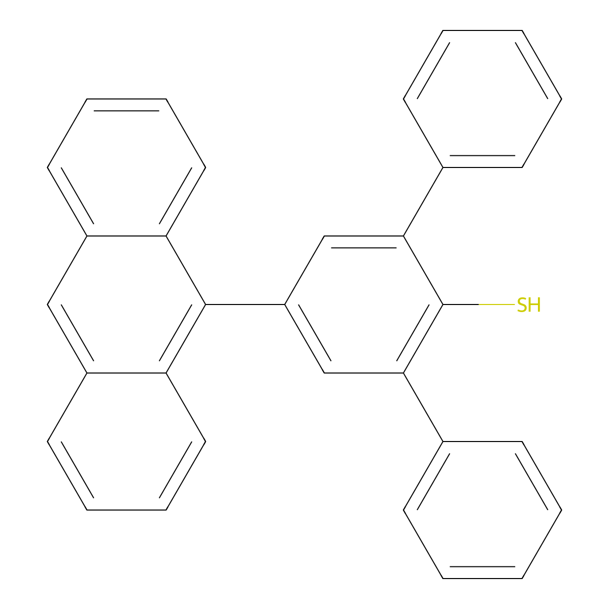 5'-(Anthracen-9-YL)-[1,1':3',1''-terphenyl]-2'-thiol molecular structure, CAS 2058284-34-5
